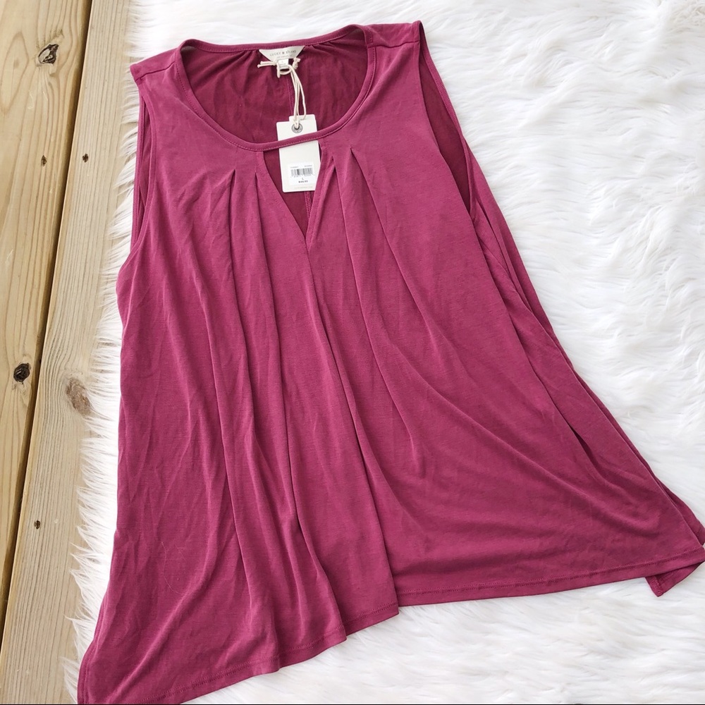 Lucky Brand Pink Sleeveless Blouse